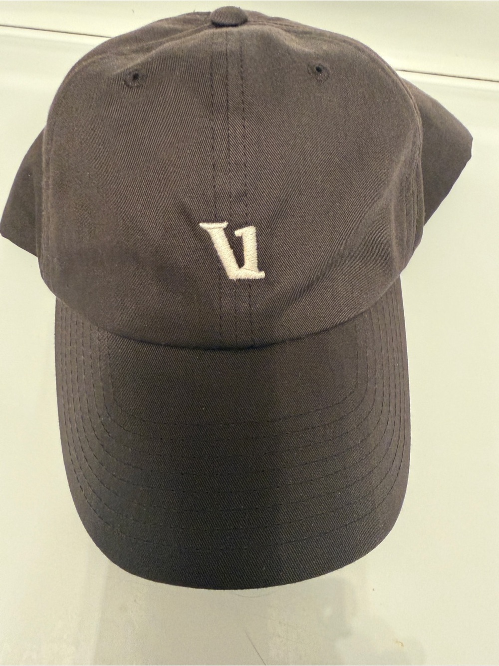 Vuori Brown Baseball Cap with White 'V' Logo